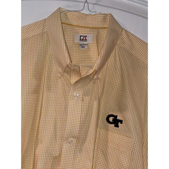 Georgia Tech Men’s XXXL Button Down Dress‎ Shirt GT Fast Shipping! 3XL Yellow - Picture 1 of 3